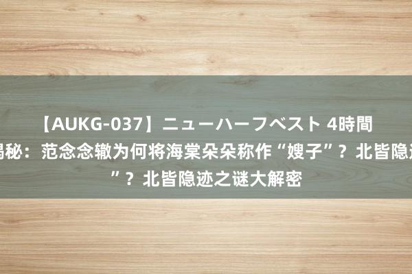 【AUKG-037】ニューハーフベスト 4時間 《庆余年》揭秘：范念念辙为何将海棠朵朵称作“嫂子”？北皆隐迹之谜大解密