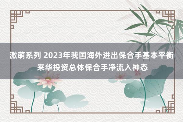 激萌系列 2023年我国海外进出保合手基本平衡 来华投资总体保合手净流入神态