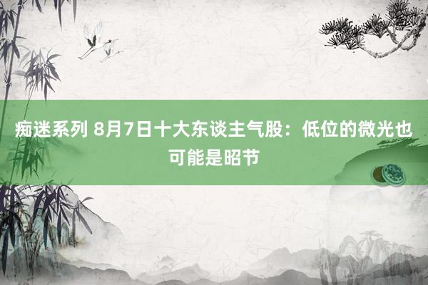 痴迷系列 8月7日十大东谈主气股：低位的微光也可能是昭节