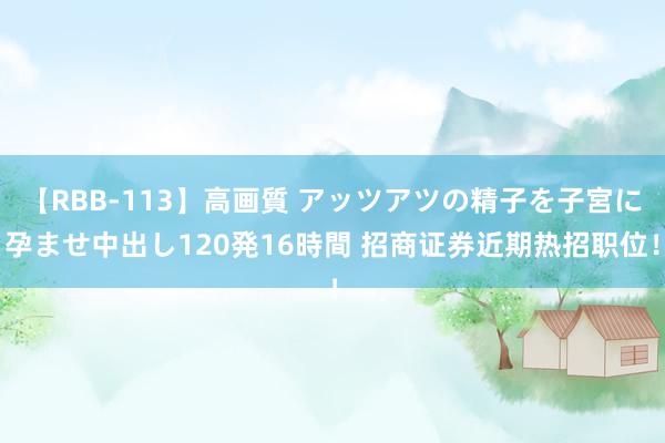 【RBB-113】高画質 アッツアツの精子を子宮に孕ませ中出し120発16時間 招商证券近期热招职位！