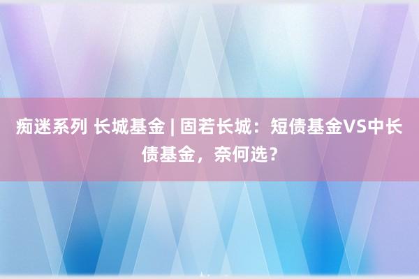 痴迷系列 长城基金 | 固若长城：短债基金VS中长债基金，奈何选？