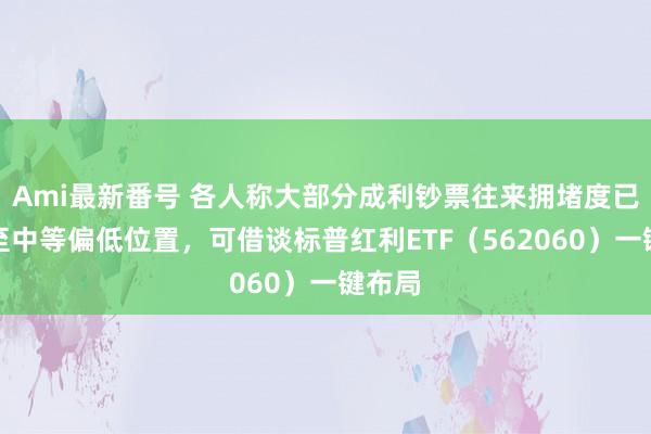 Ami最新番号 各人称大部分成利钞票往来拥堵度已着落至中等偏低位置，可借谈标普红利ETF（562060）一键布局