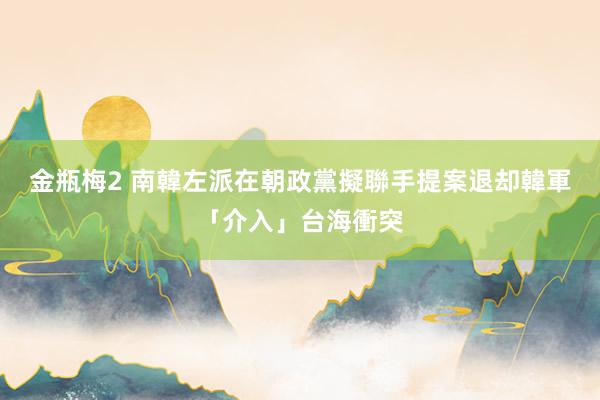 金瓶梅2 南韓左派在朝政黨擬聯手提案　退却韓軍「介入」台海衝突