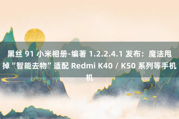 黑丝 91 小米相册-编著 1.2.2.4.1 发布：魔法甩掉“智能去物”适配 Redmi K40 / K50 系列等手机